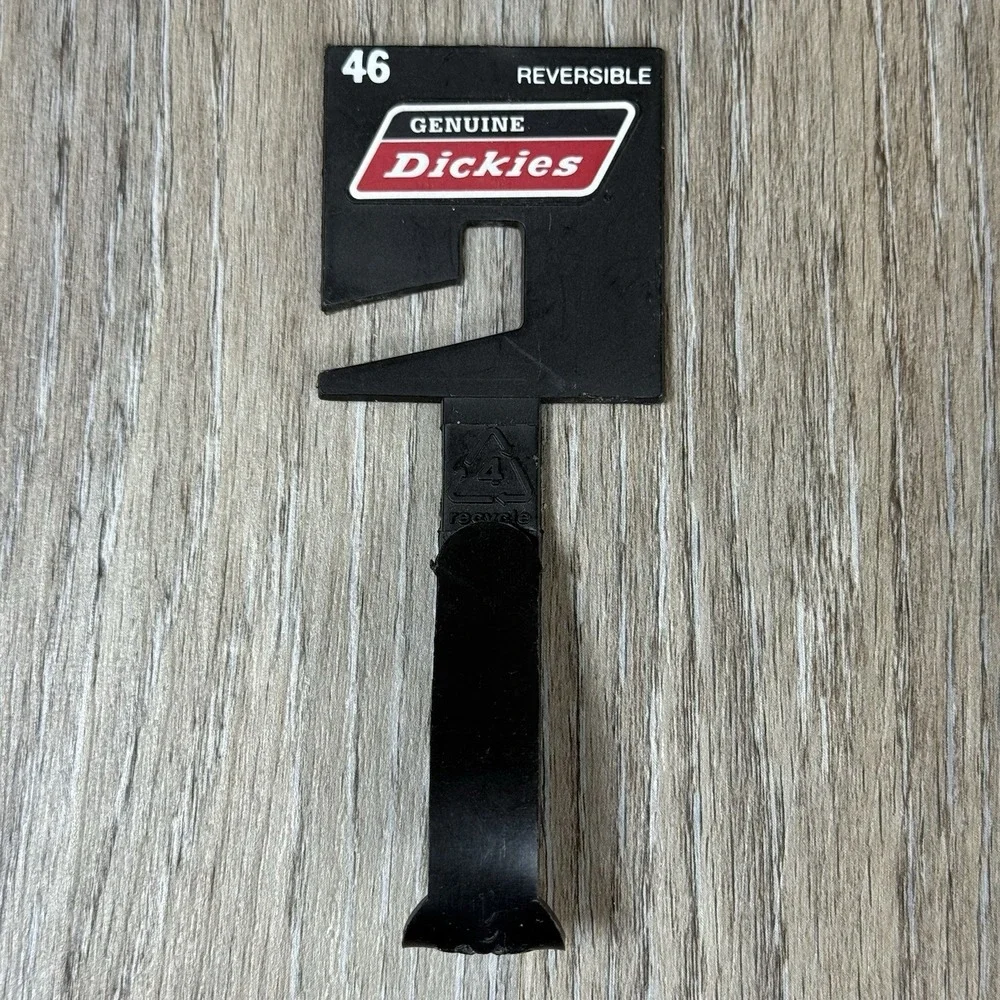 Dickies Genuine Leather Reversible Belt Mens 46 Black Brown Silver Buckle NEW